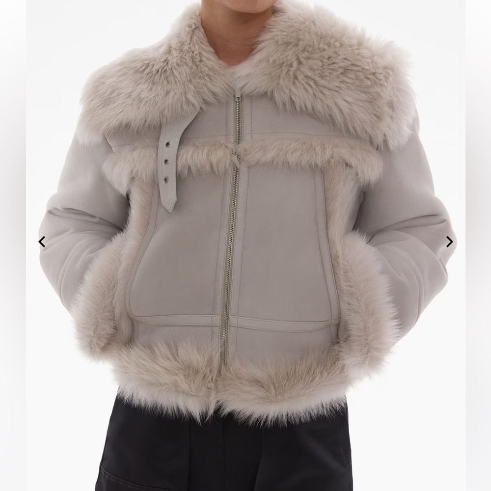 100% SHEARLING AVIATOR JACKET FROM HELMUT LANG - Picture 3 of 14